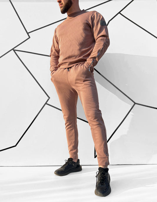 Rudas medvilninis laisvalaikio kostiumas vyrams  'Mavetido"