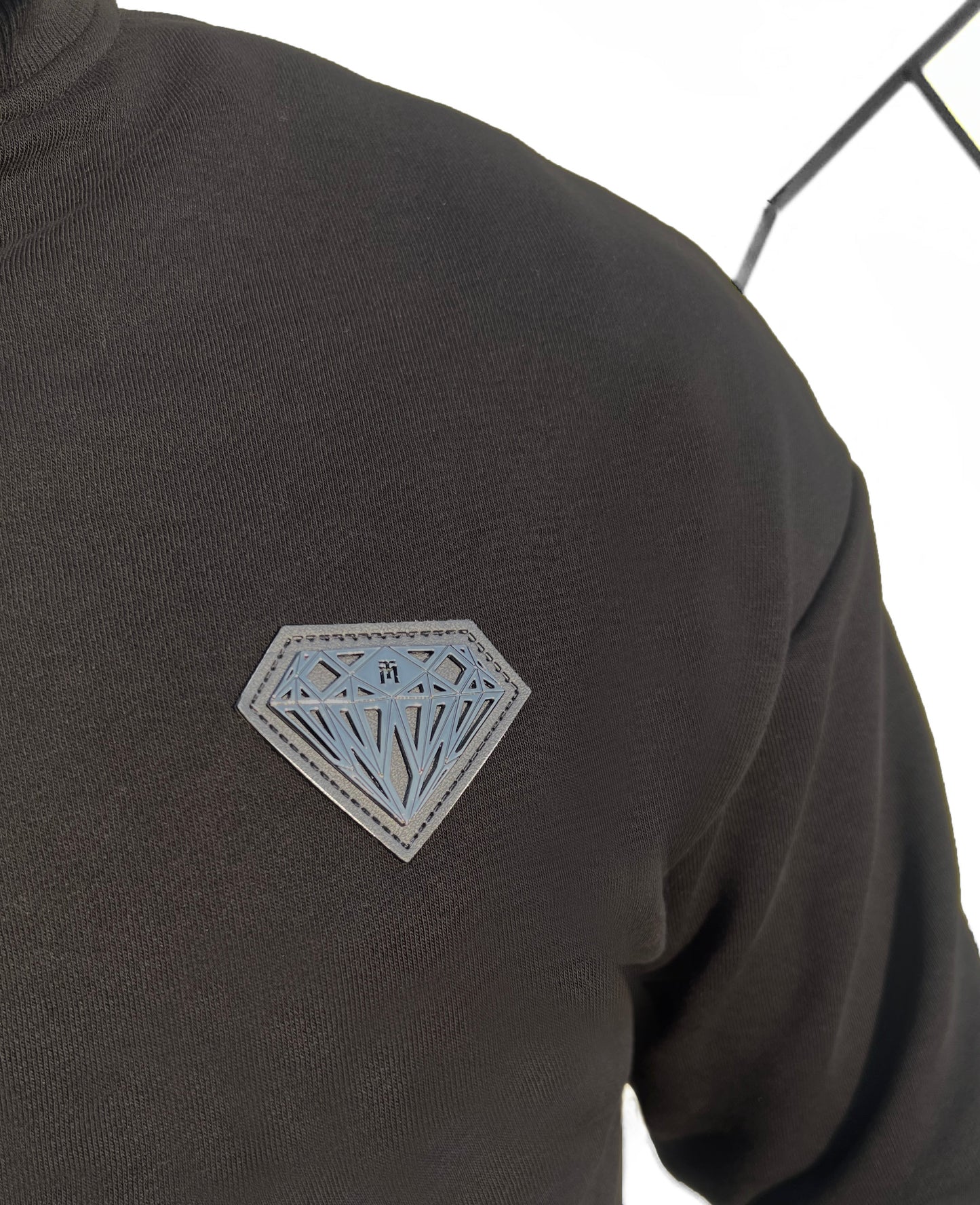 Vyriškas juodos spalvos medvilninis laisvalaikio kostiumas 'Donveldo'