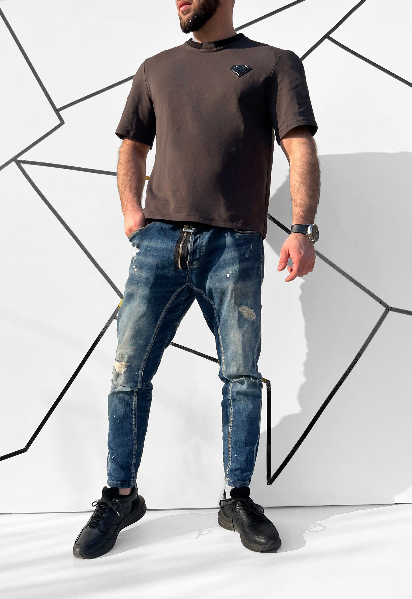 Vyriški oversize medvilniniai marškinėliai  'Sindiro'