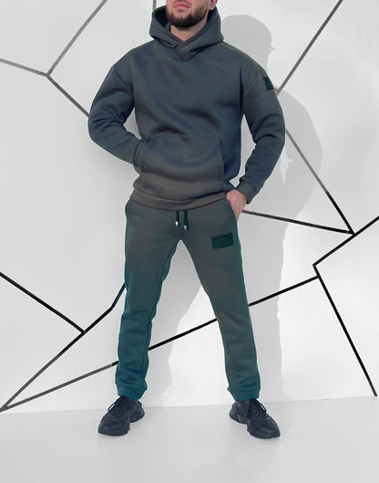 Grafito spalvos medvilninis Oversize laisvalaikio kostiumas 'Sovarre'