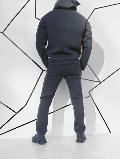 Grafito spalvos medvilninis Oversize laisvalaikio kostiumas 'Sovarre'